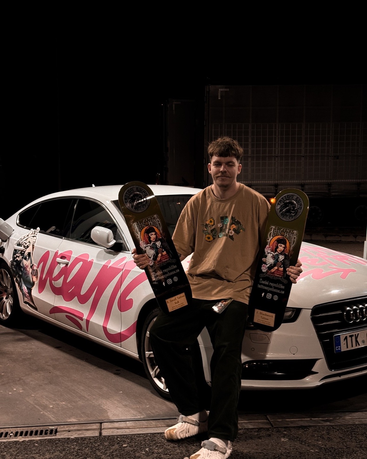 Two trophies from Tattoo Expo Haná